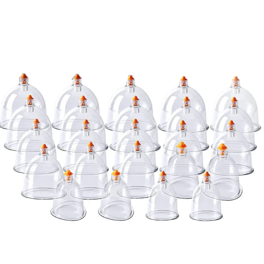 18pcs Set Cupping Relaxation Kit with Hand Pump and Detailed Cupping Manual for Multiple Sizes of Vacuum Cups Massage Cupping