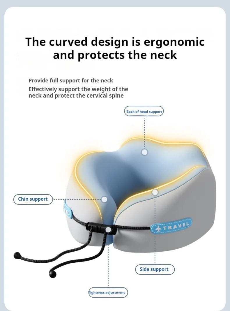 Memory Foam Neck Pillow Travel Pillow Portable U Shape Pillow for Airplane Or Office Home Comfort Support