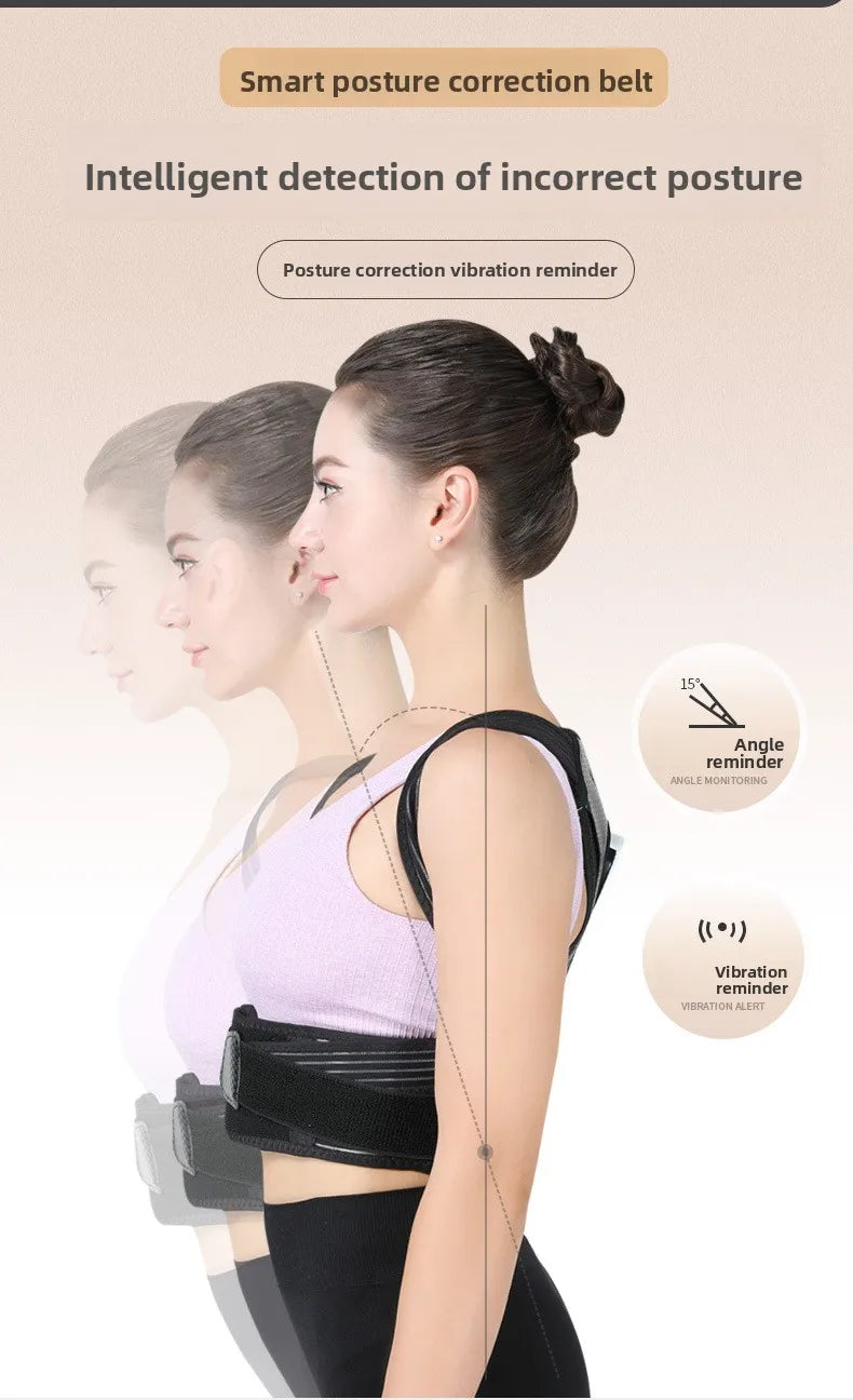 Smart Vibration Posture Corrector, Hunchback Correction Belt, Summer Children's Stretching Posture Belt