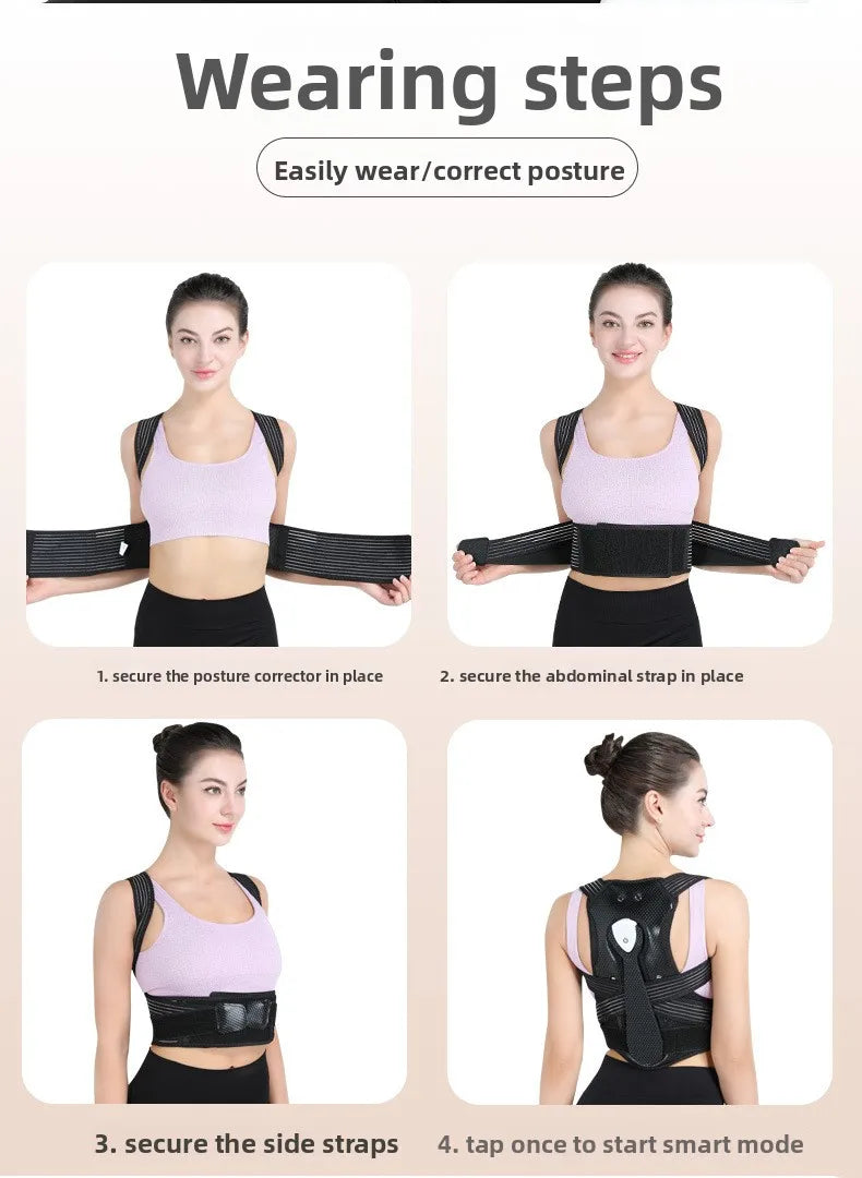 Smart Vibration Posture Corrector, Hunchback Correction Belt, Summer Children's Stretching Posture Belt