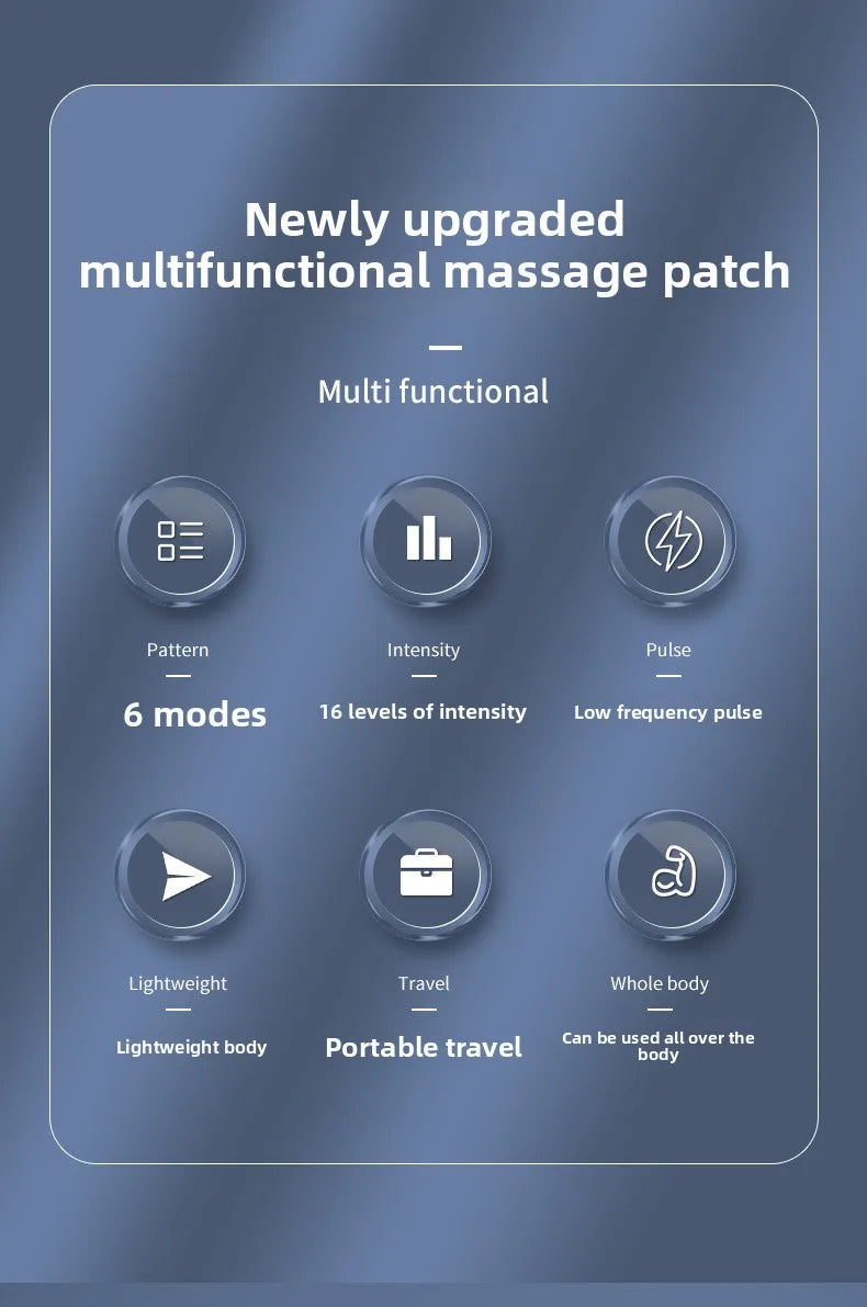 EMS Mini Massage Patch Shoulder and Neck Pulse Therapy Device Portable Electric Neck Massager Smart Cervical Massager