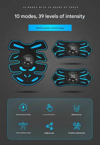 New USB smart timer abdominal massage device, home muscle relaxation fitness equipment for men and women