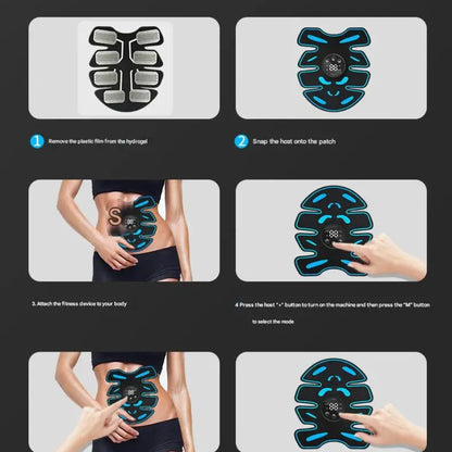 New USB smart timer abdominal massage device, home muscle relaxation fitness equipment for men and women