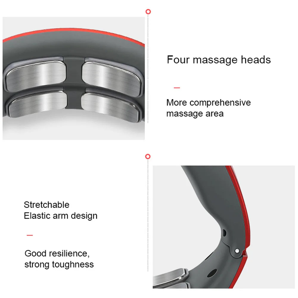 Electric Neck and Shoulder Pulse Massager 6 mode 9 levels Adjustable Cervical Vertebra Relax Pain Relief Kneading Machine
