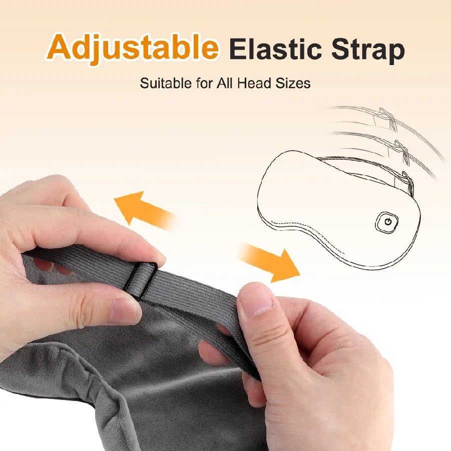 Cordless Heated Eye Mask for Dry Eyes 3 Levels Hot Compress Smart Timing Sleeping Mask Electric Warm Eye Compress for Eye Relief