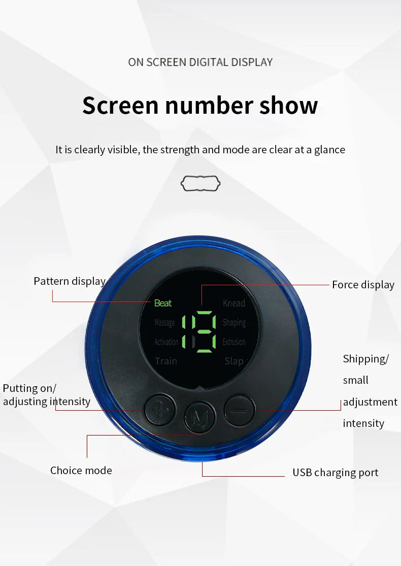 8 Modes 19 Gears Electric Pulse Neck Massager Cervical Back Muscle Pain Relief Tool Shoulder Leg Body Mini Massage Relax Cushion