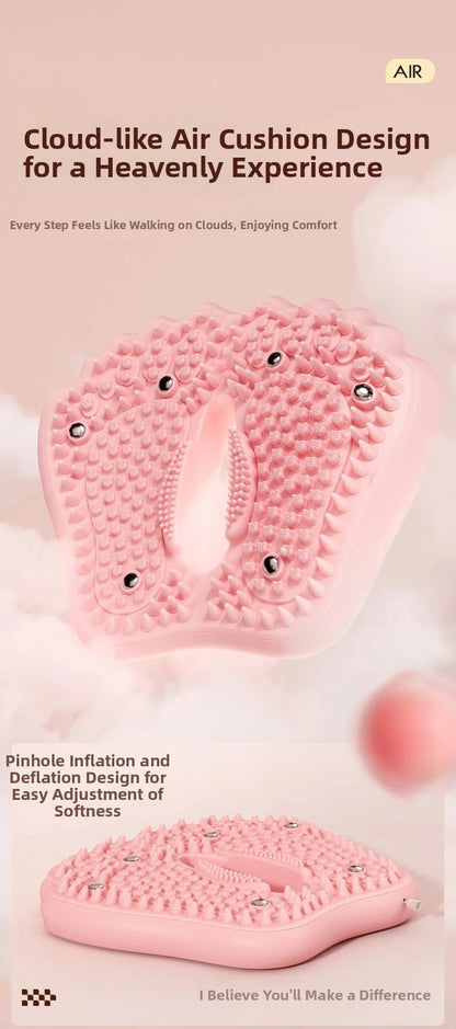Anti-slip Acupressure Foot Massager Pad Inflatable Foot Massager Strong Suction Cups Foldable Portable Drainage Holes