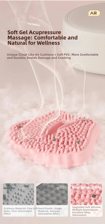 Anti-slip Acupressure Foot Massager Pad Inflatable Foot Massager Strong Suction Cups Foldable Portable Drainage Holes