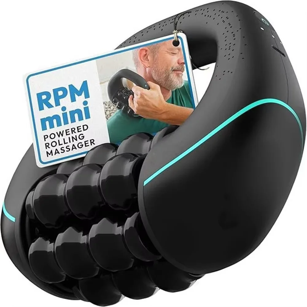 Mini Rolling Percussive Massager Whole Body Fatigue Relief Deep Tissue and Muscle Recovery Rechargeable Powerful 3-Speed Spin