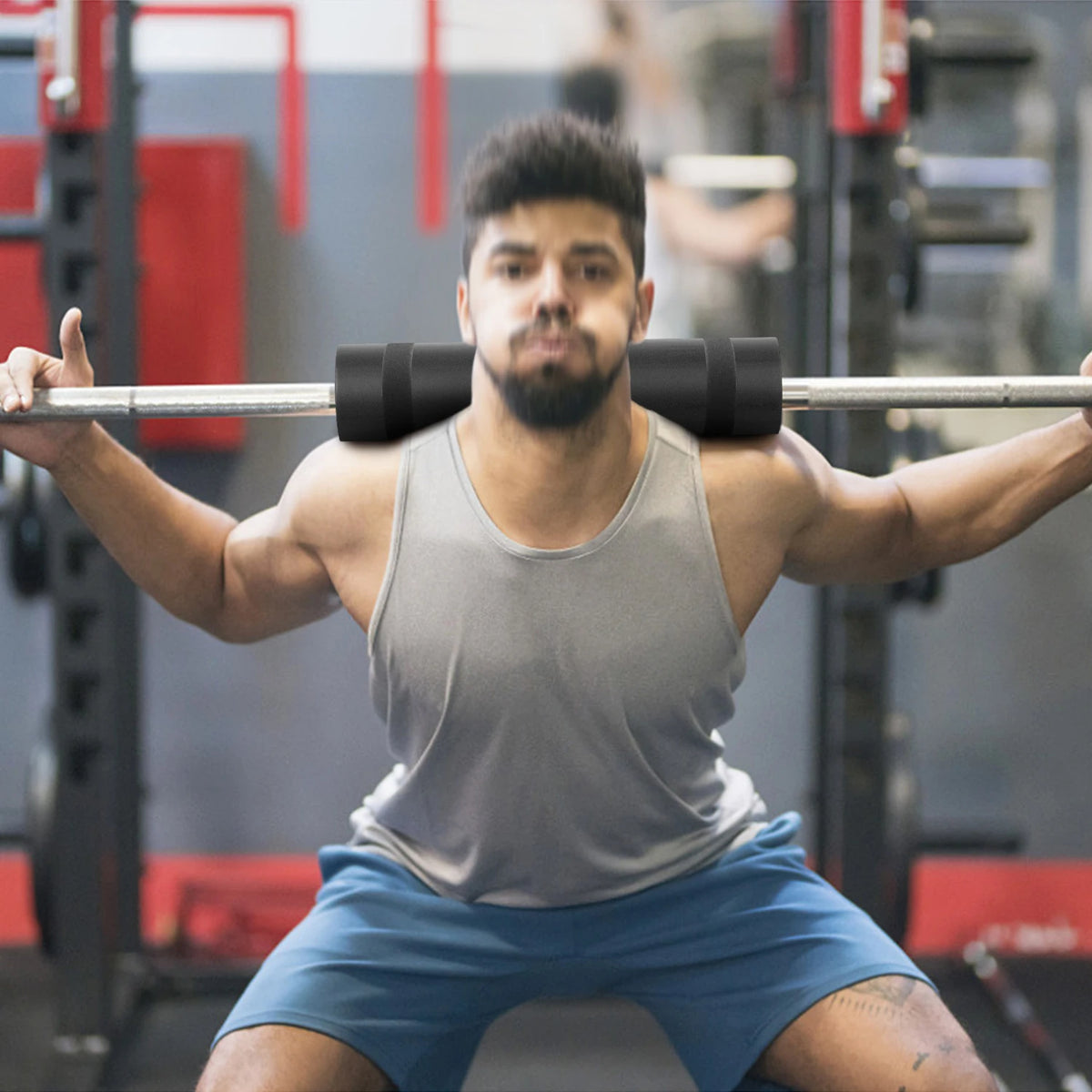 Foam Barbell Bar Cover Pad Weight Lifting Squat Shoulder Protector Support Pad Cushioned Hip Push Bar Protection Pad