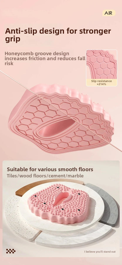 Anti-slip Acupressure Foot Massager Pad Inflatable Foot Massager Strong Suction Cups Foldable Portable Drainage Holes