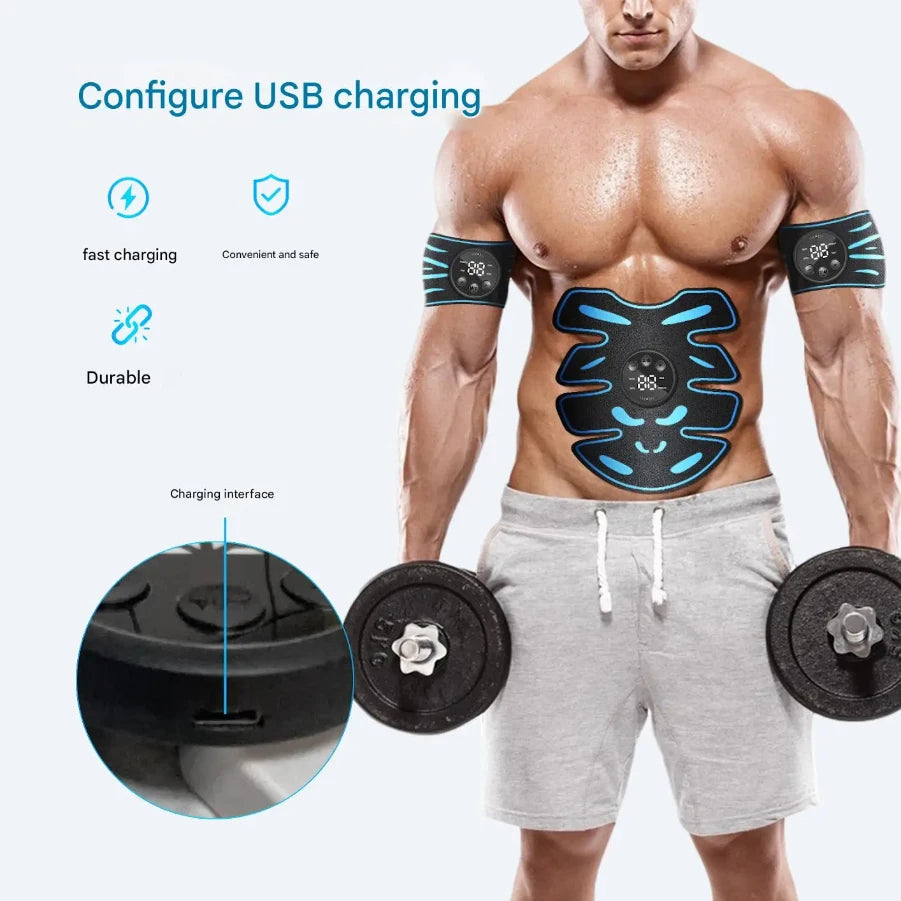 New USB smart timer abdominal massage device, home muscle relaxation fitness equipment for men and women