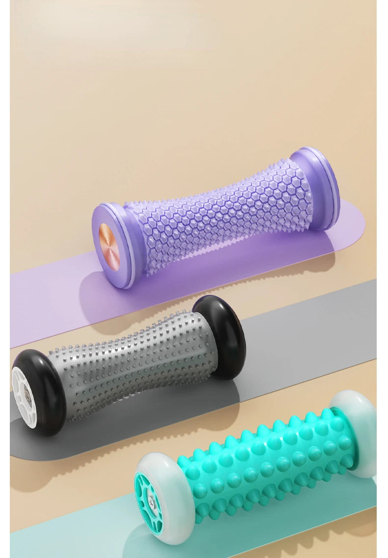 Foot Leg Roller Massager Yoga Plantar Fascia Home Fitness Fingerpressure Board Deep Muscle Relaxation Massage Ergonomic