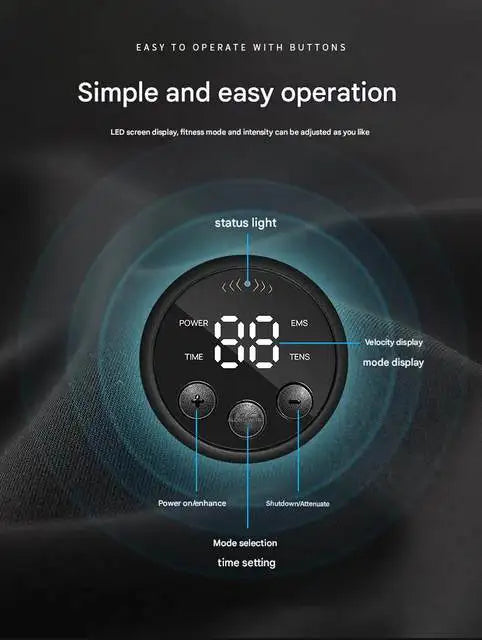 New USB smart timer abdominal massage device, home muscle relaxation fitness equipment for men and women
