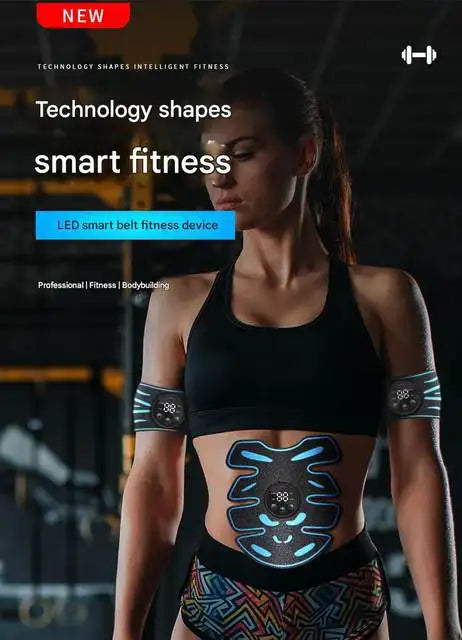 New USB smart timer abdominal massage device, home muscle relaxation fitness equipment for men and women