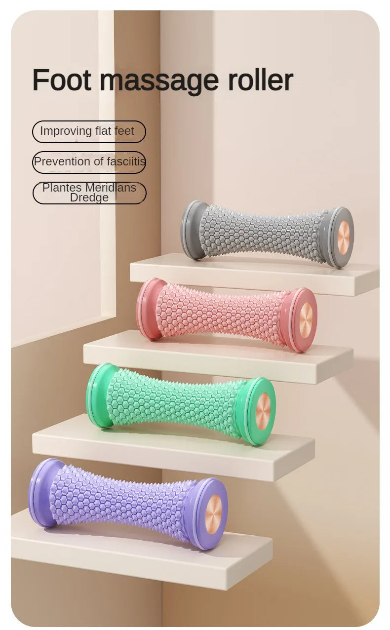 Foot Leg Roller Massager Yoga Plantar Fascia Home Fitness Fingerpressure Board Deep Muscle Relaxation Massage Ergonomic