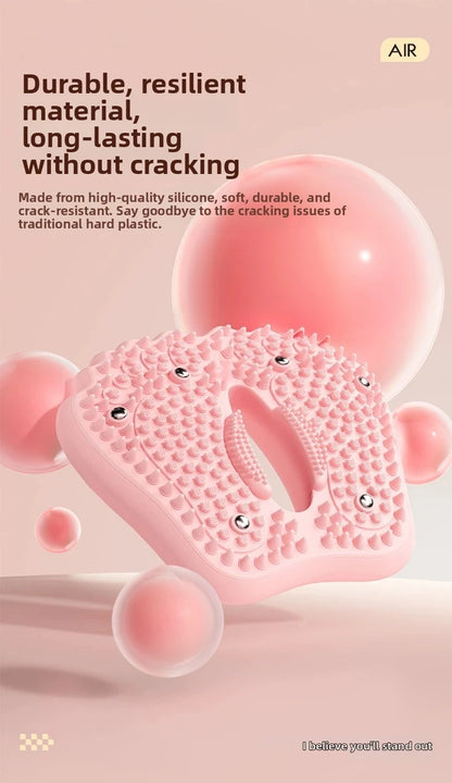 Anti-slip Acupressure Foot Massager Pad Inflatable Foot Massager Strong Suction Cups Foldable Portable Drainage Holes