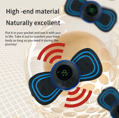 8 Modes 19 Gears Electric Pulse Neck Massager Cervical Back Muscle Pain Relief Tool Shoulder Leg Body Mini Massage Relax Cushion