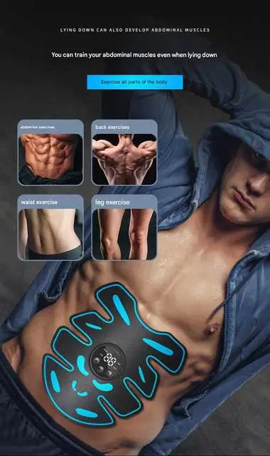 New USB smart timer abdominal massage device, home muscle relaxation fitness equipment for men and women