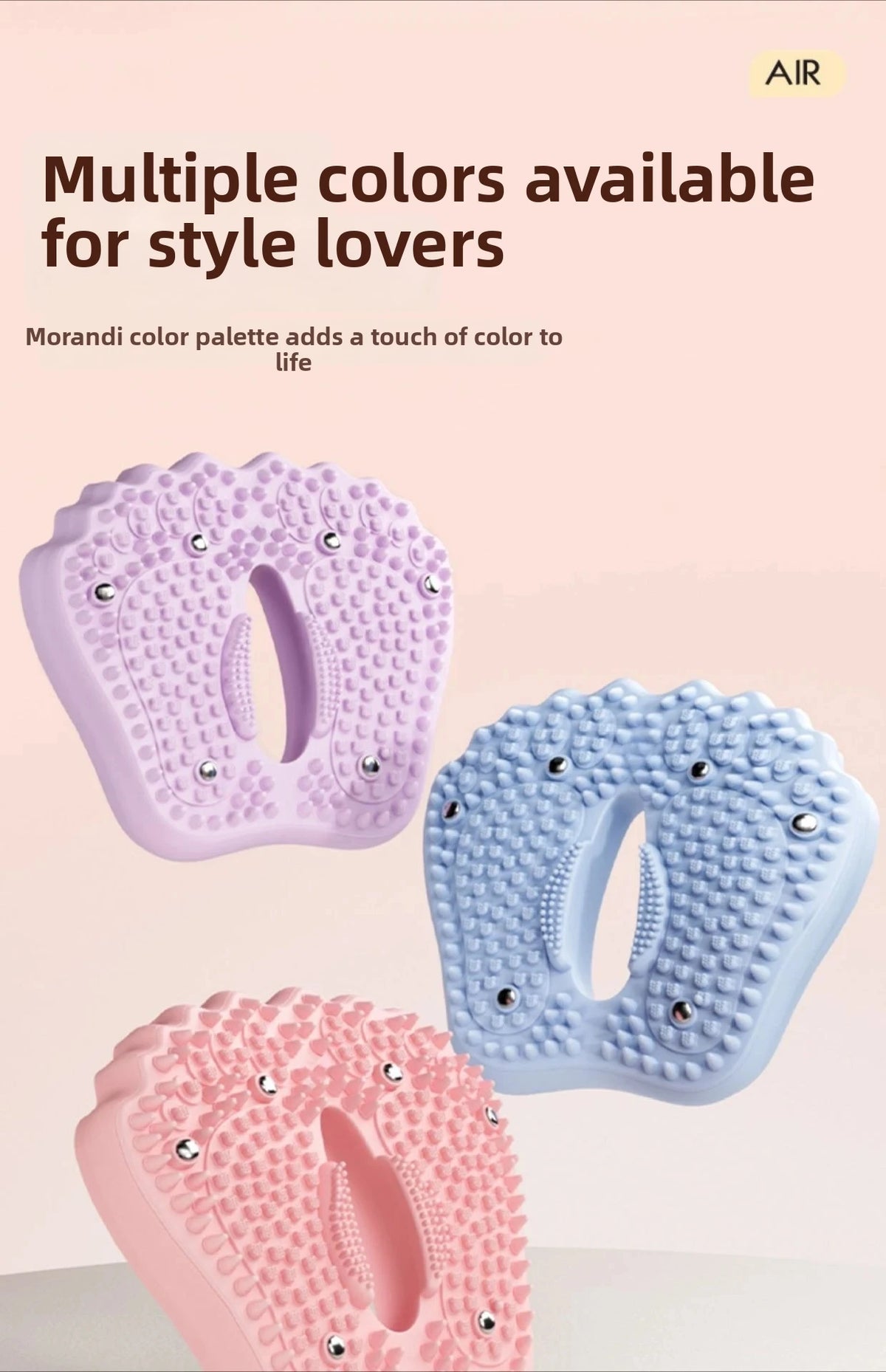 Anti-slip Acupressure Foot Massager Pad Inflatable Foot Massager Strong Suction Cups Foldable Portable Drainage Holes