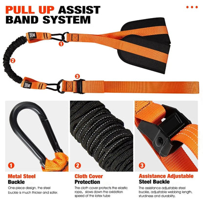 Pull Up Assistance Bands Set Resistance Strap for Pull-ups Assist for Men Women Hanging Training Chin-up Workout Body Stretching