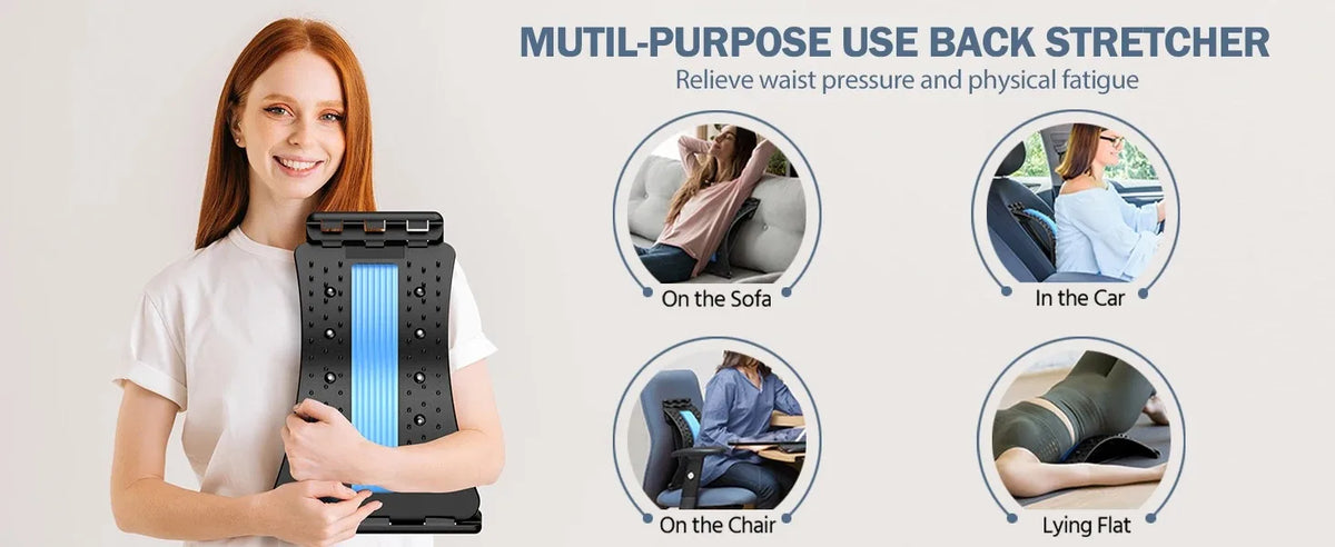 Back extensor, lumbar support, relieve back pain relief lumbar, for herniated disc lower back and upper back support