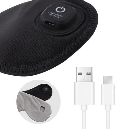 Cordless Heated Eye Mask for Dry Eyes 3 Levels Hot Compress Smart Timing Sleeping Mask Electric Warm Eye Compress for Eye Relief