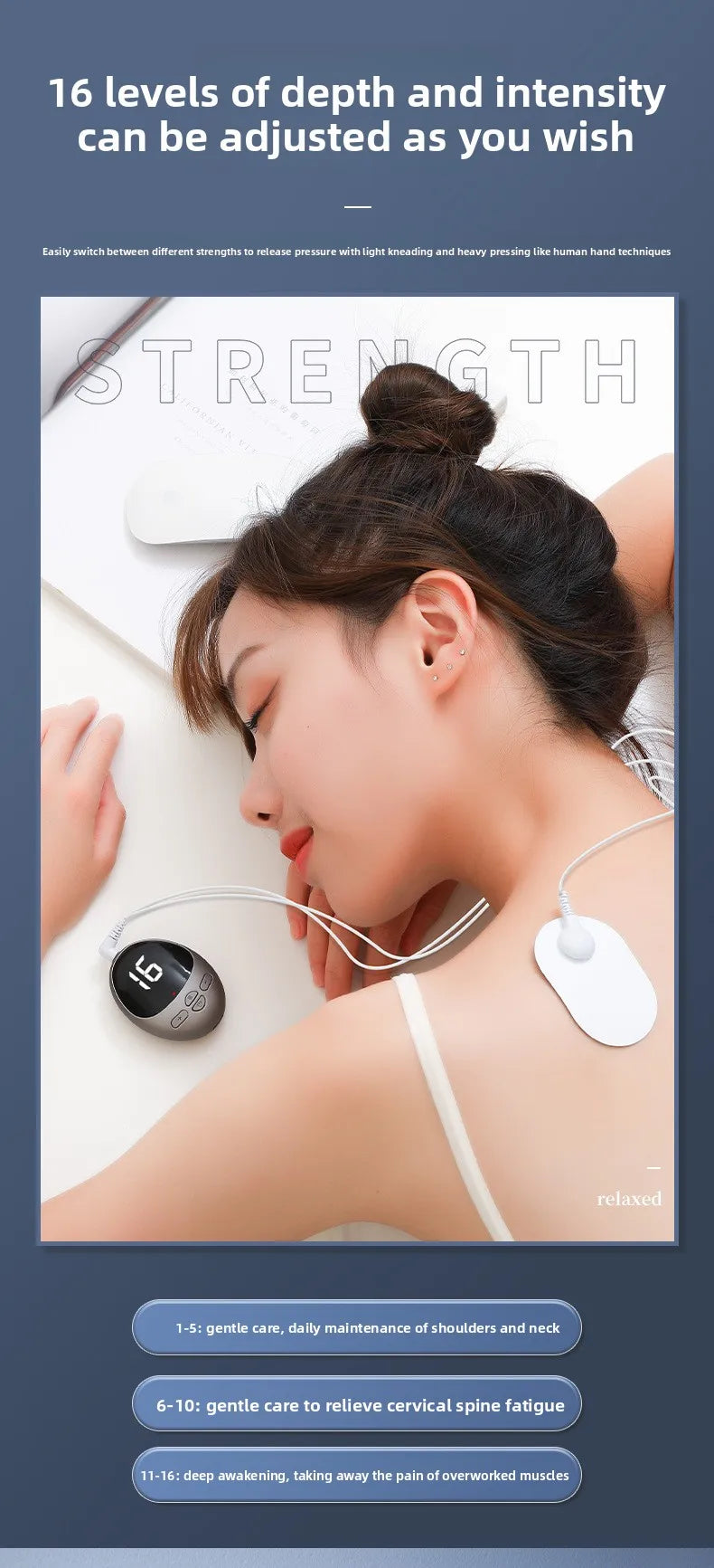 EMS Mini Massage Patch Shoulder and Neck Pulse Therapy Device Portable Electric Neck Massager Smart Cervical Massager
