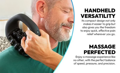 Mini Rolling Percussive Massager Whole Body Fatigue Relief Deep Tissue and Muscle Recovery Rechargeable Powerful 3-Speed Spin
