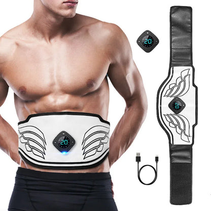 Electric Abs Toning Training Belt EMS Body Slimming Belt Waist Trimmer Abdomen Muscle Stimulator Weight Loss Massager Men Women