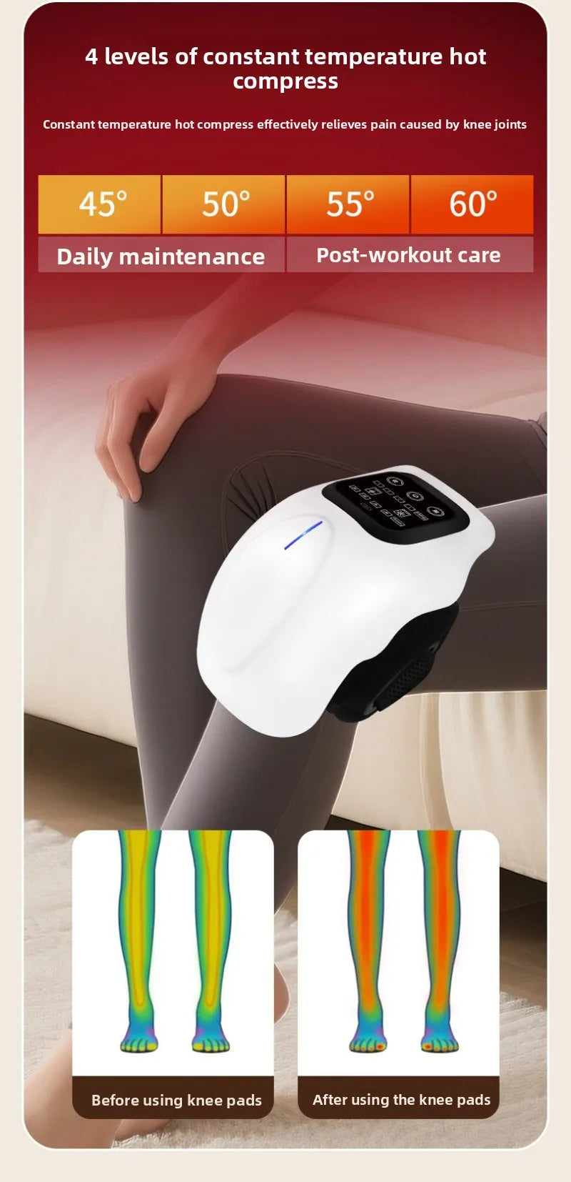 Portable Protable Knee Massager for Joint And Muscle Relaxation Elbow & Shoulder Massage Machine