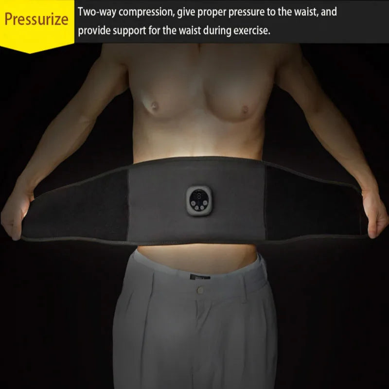 Smart pulse EMS abs belt, abdominal muscle patch, weight loss massage fitness device, black technology fat burning machine
