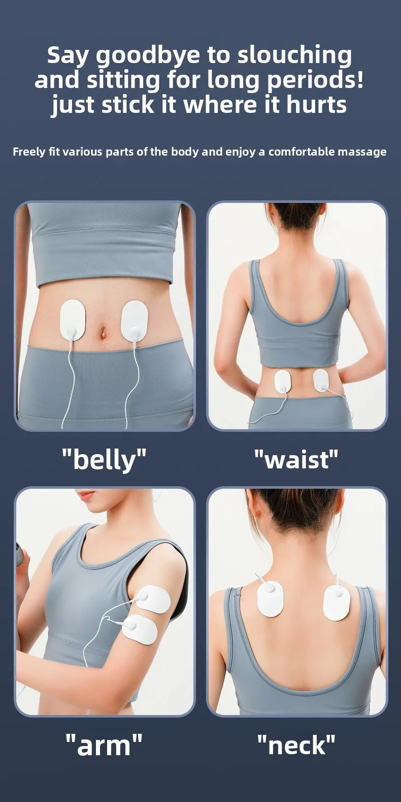 EMS Mini Massage Patch Shoulder and Neck Pulse Therapy Device Portable Electric Neck Massager Smart Cervical Massager