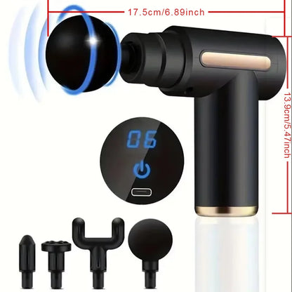 30 Level Massage Gun Fascia Deep Muscle Relax Body Neck Massager Electric Fitness Equipment Noise Reduction Male Female