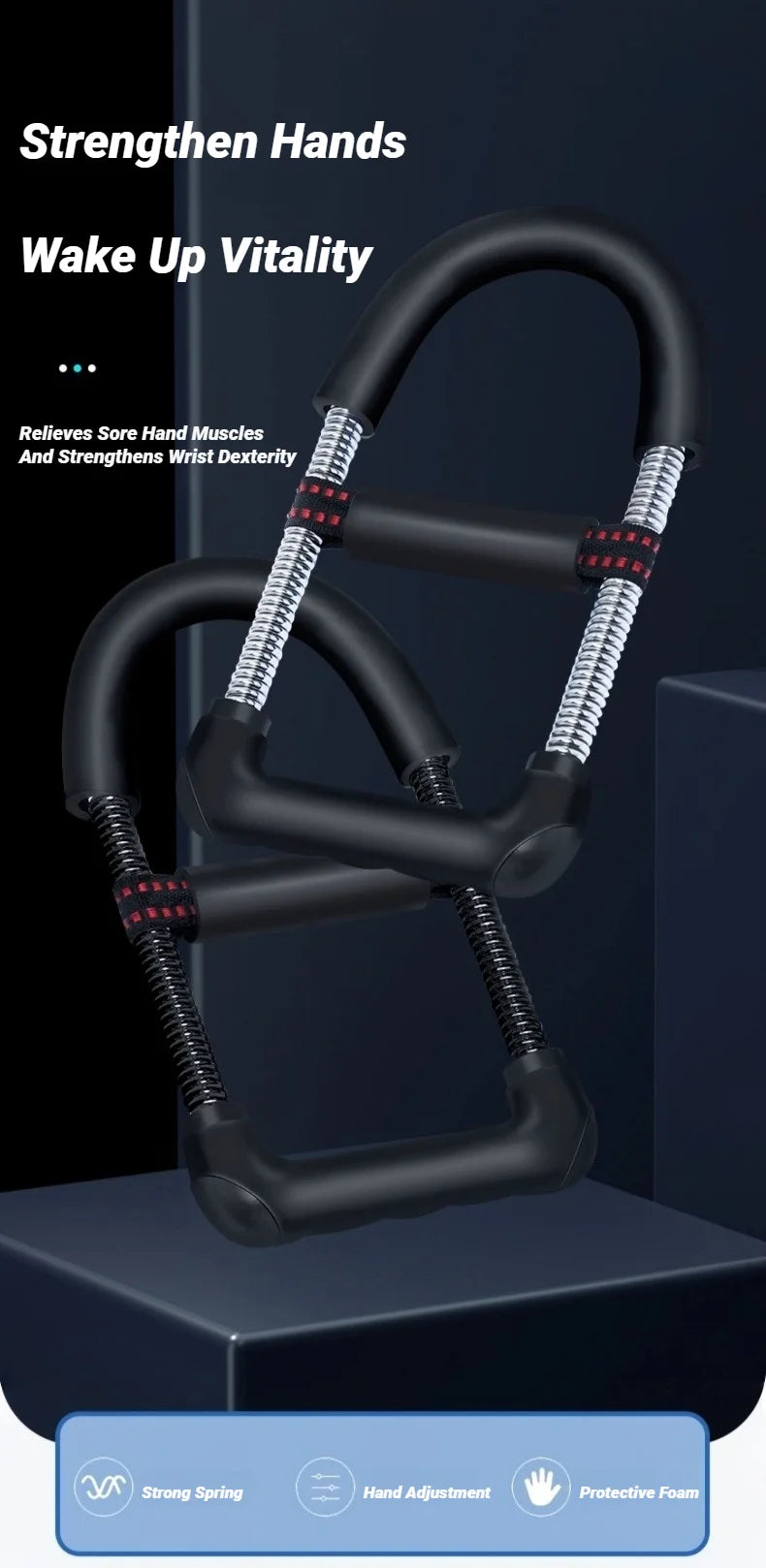 Adjustable Arm Trainer Forearm Hand Wrist Exercises Force Power Strengthener Fitness Equipment Grips Workout Training