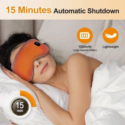 Cordless Heated Eye Mask for Dry Eyes 3 Levels Hot Compress Smart Timing Sleeping Mask Electric Warm Eye Compress for Eye Relief