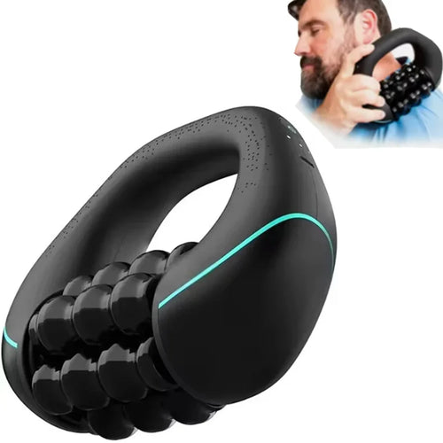 Mini Rolling Percussive Massager Whole Body Fatigue Relief Deep Tissue and Muscle Recovery Rechargeable Powerful 3-Speed Spin